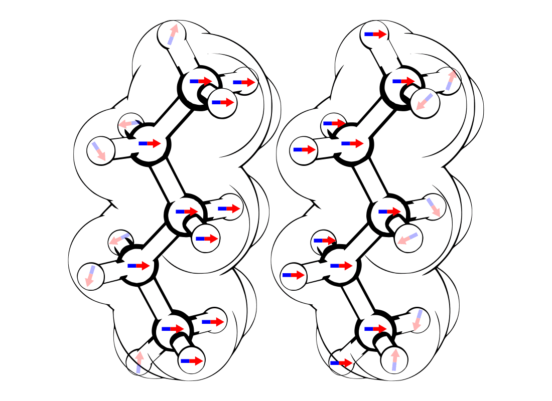 pentane atom dipoles