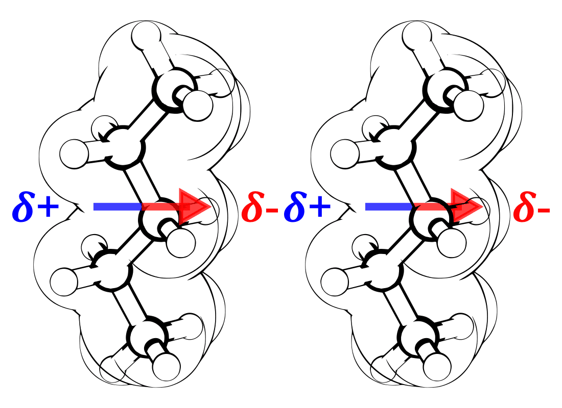 molecular dipole in pentane